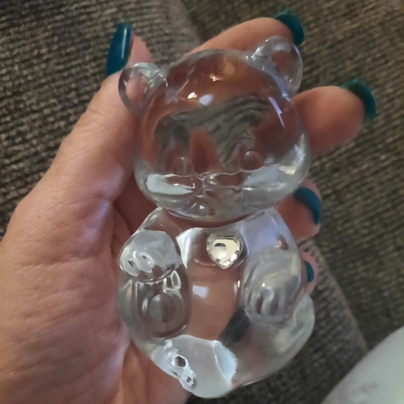 Fenton Birthday Bear with April Heart Birthstone - Picture 1 of 6